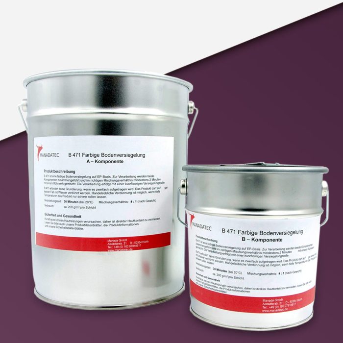 Epoxidharz Bodenbeschichtung, 2K in RAL 4007 Purpurviolett
