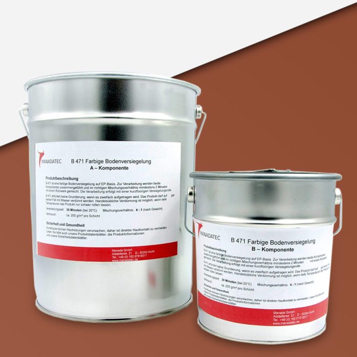Epoxidharz Bodenbeschichtung, RAL 8004 Kupferbraun