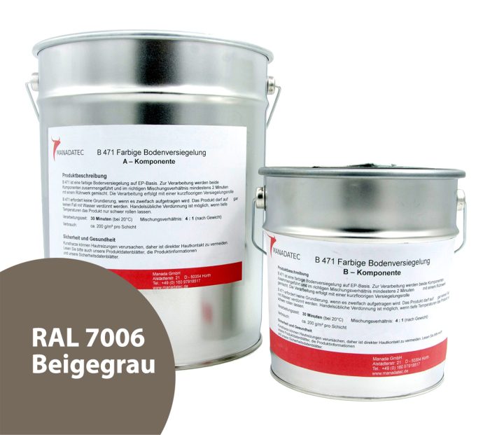 RAL 7006 Beigegrau - 2K Epoxidharz Bodenbeschichtung